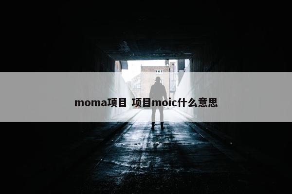 moma项目 项目moic什么意思