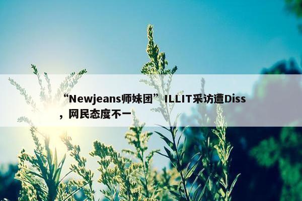 “Newjeans师妹团”ILLIT采访遭Diss，网民态度不一