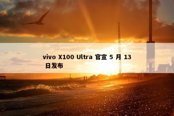 vivo X100 Ultra 官宣 5 月 13 日发布